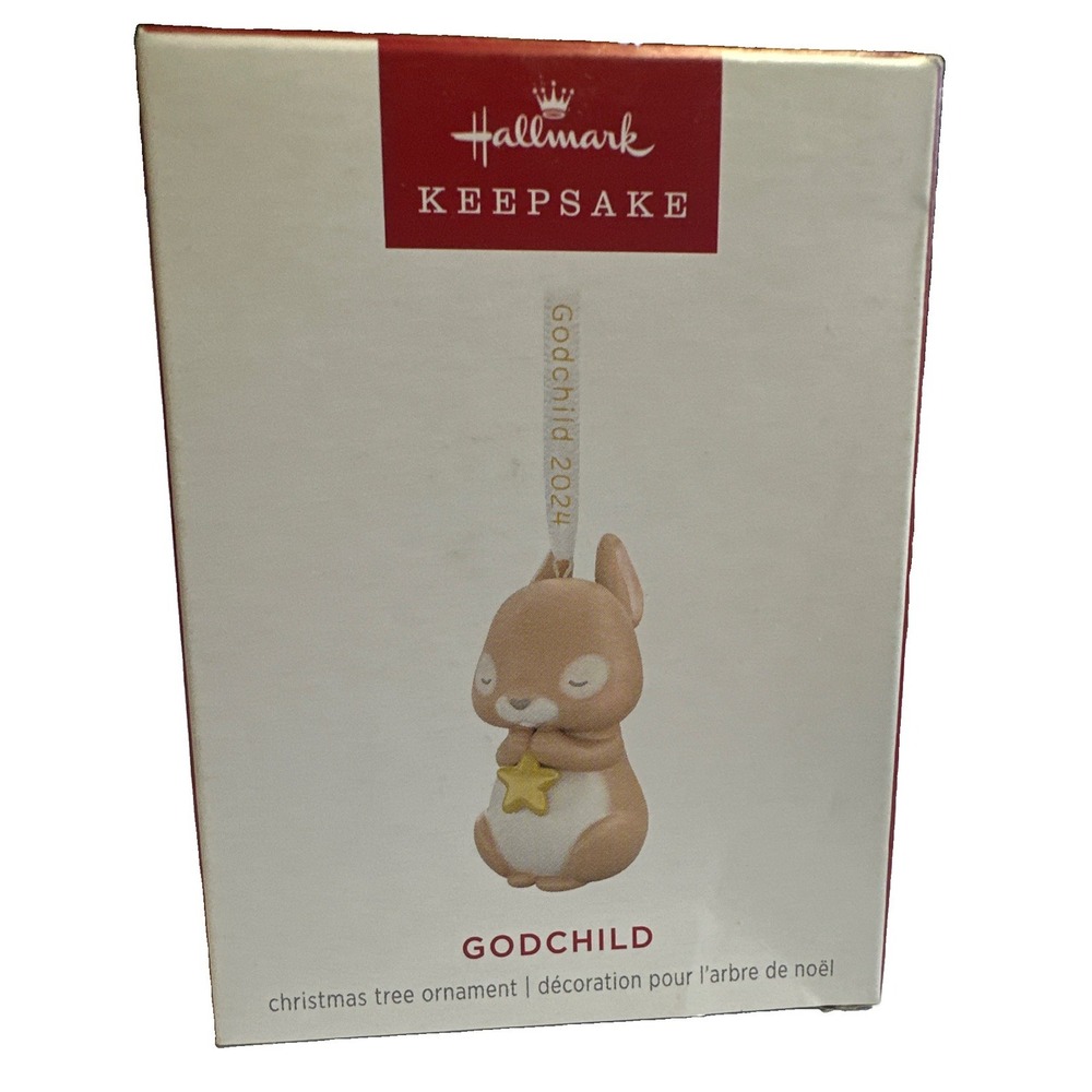 New 2024 Hallmark Keepsake Christmas Porcelain Ornament Godchild